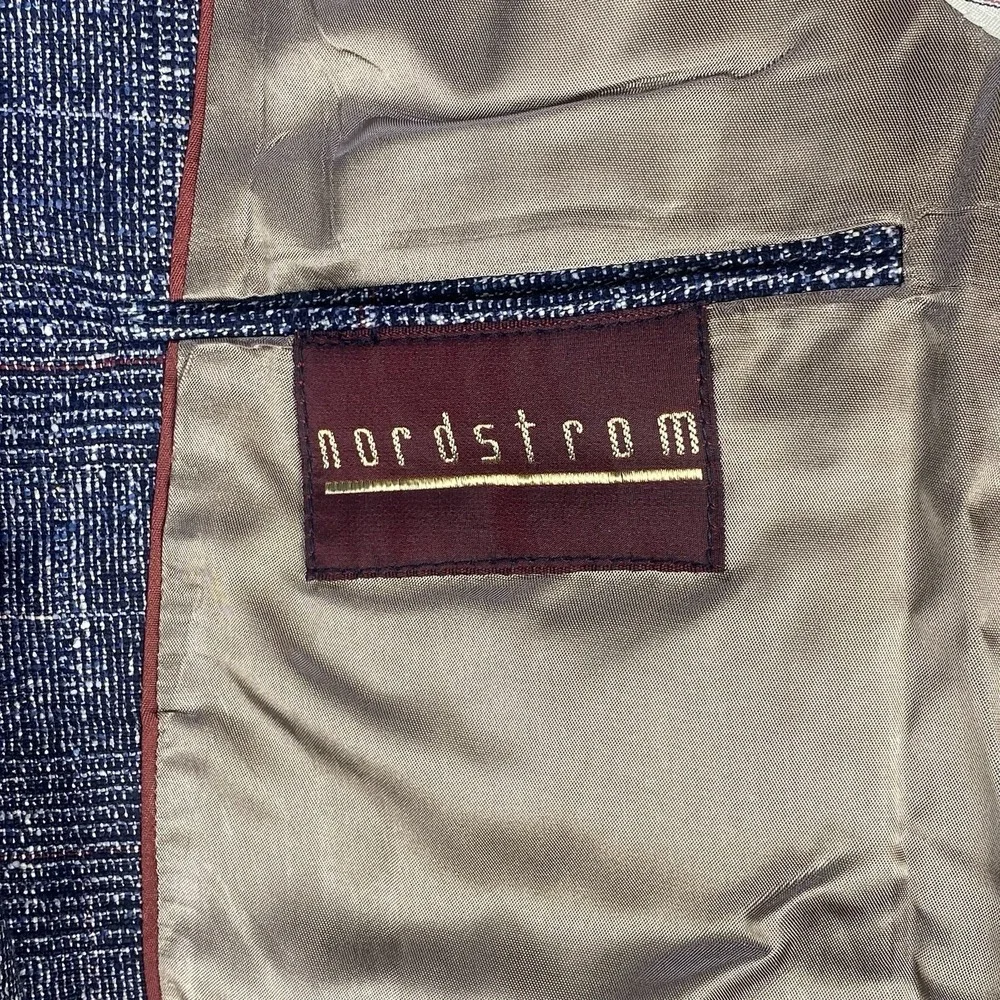 VINTAGE‎ NORDSTROM Mens Silk Blazer Sport Coat Casual Jacket Size 42R Suit USA